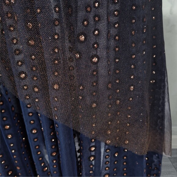 RN Convertible Dark Fairy Sheer Party Dress Size S Layered Glitter Tulle Mesh - Picture 11 of 16